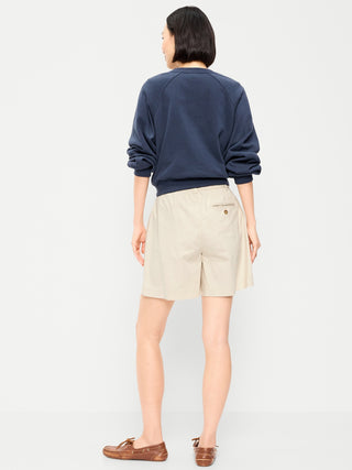 Shorts chinos OGC de cintura alta, entrepierna de 6 pulgadas.