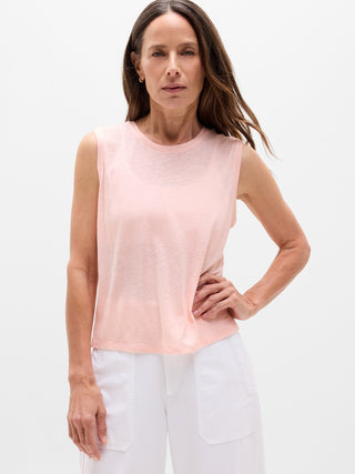Camiseta sin Mangas de Lino
