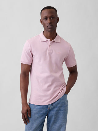 Pique Polo Shirt with Logo