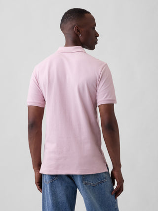 Pique Polo Shirt with Logo