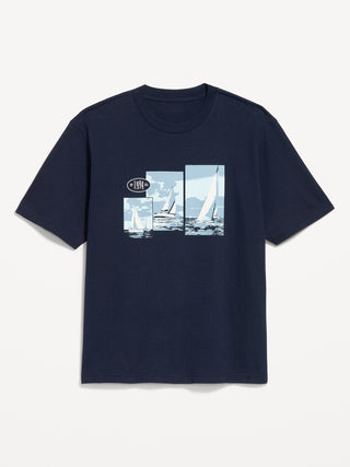 Camiseta holgada con gráfico pesado.