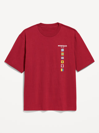 Camiseta holgada con gráfico pesado.