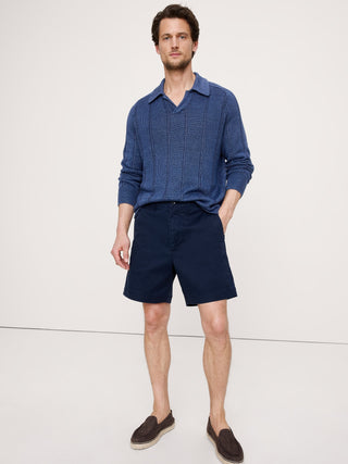 Pantalón corto chino desgastado de 7".