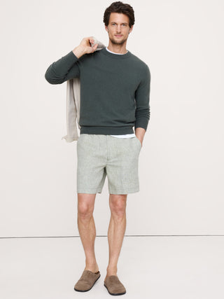 Short Talle Alto con Bolsillos de Lino