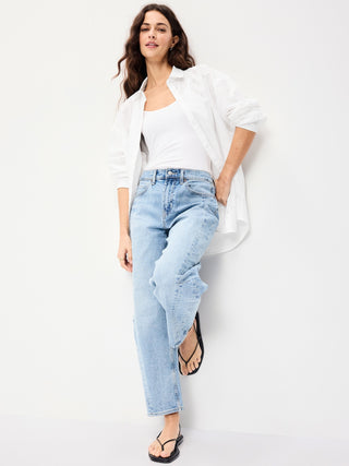 Camisa Oversized Manga Larga de Algodón