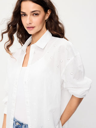 Camisa Oversized Manga Larga de Algodón