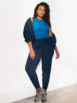 High-Waisted Sports Pants with Pockets