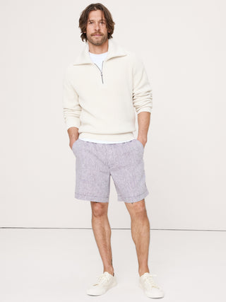 Short Talle Alto con Bolsillos de Lino