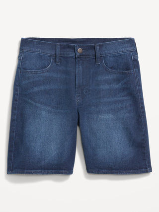 Shorts vaqueros Wow de cintura alta, entrepierna de 7 pulgadas.
