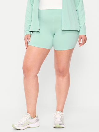 Shorts ciclistas StudioSmooth de talle alto, entrepierna de 6 pulgadas.