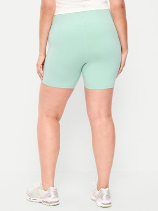 Shorts ciclistas StudioSmooth de talle alto, entrepierna de 6 pulgadas.
