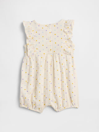 Baby Gauze Ruffle Romper.