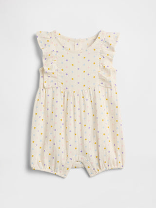Baby Gauze Ruffle Romper.