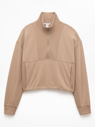 Sudadera Cuello Alto con Media Cremallera