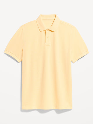 Short Sleeve Cotton Polo Shirt with Buttons