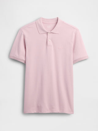 Pique Polo Shirt with Logo