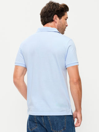 Short Sleeve Cotton Polo Shirt with Buttons