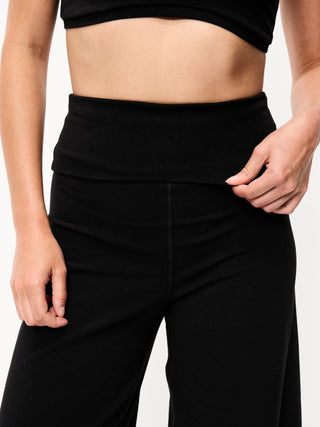 Pantalón Ancho Talle Alto Cintura Pegable