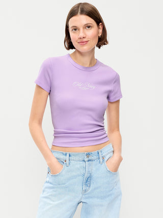 Camiseta Ajustada Con Logo Gráfico.