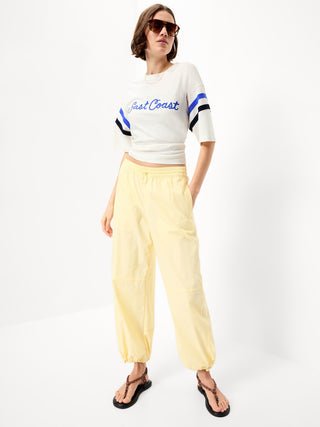 Camiseta Oversize Manga Corta con Detalle Rayas