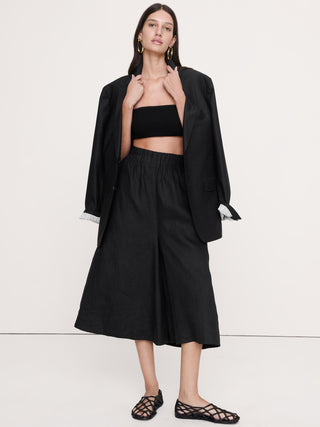 Culotte Ancho Talle Alto con Bolsillos