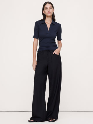 Polo Manga Corta con Tejido Acanalado