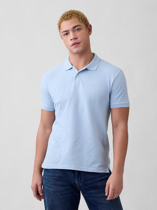 Pique Polo Shirt with Logo