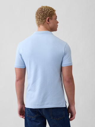 Pique Polo Shirt with Logo