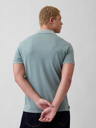Pique Polo Shirt with Logo