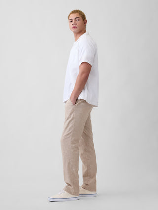 Pantalón recto en mezcla de lino.