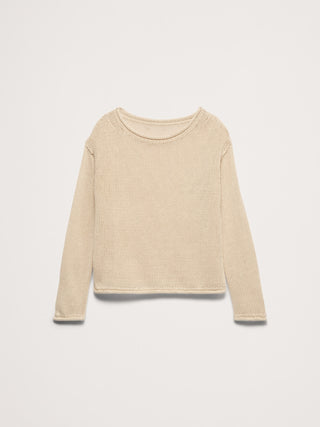 Jersey Heirloom de lino con cuello barco.