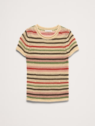 Camiseta Manga Corta Cuello Redondo de Lino