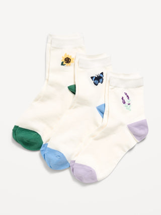 Paquete de 3 Medias con Estampado, Mujer