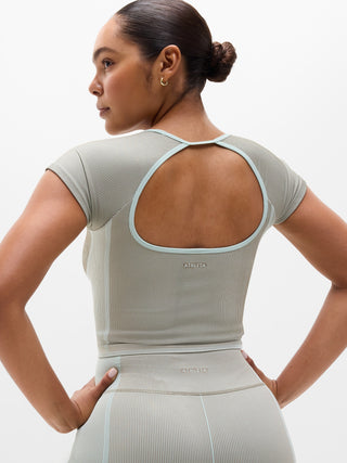 Open Back Seamless Sports T-Shirt