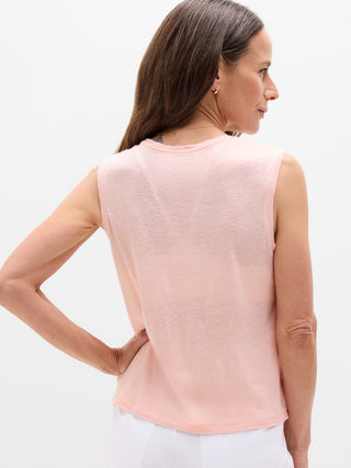 Camiseta sin Mangas de Lino