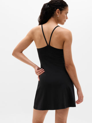 Vestido Semi Ajustado de Tirantes Espalda Cruzada
