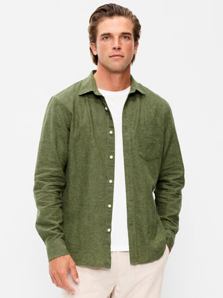 Camisa Manga Larga con Detalle Bolsillo