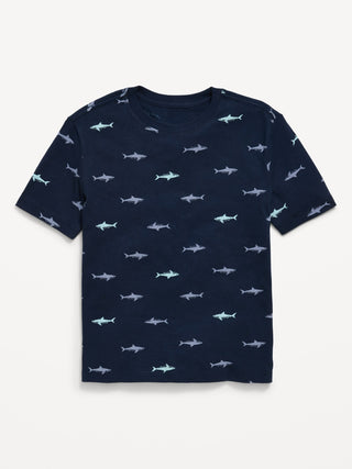Camiseta de manga corta estampada más suave para niños.