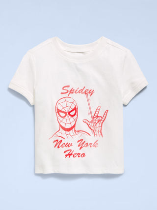 Camiseta con timbre gráfico de Old Navy x Marvel Spider-Man para niños pequeños.