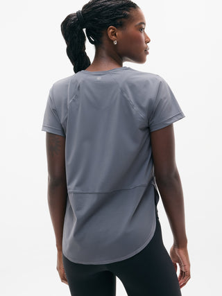 Sports T-shirt Round Neck Mesh Detail