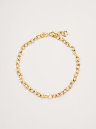 Collar de cadena de doble eslabón ovalado.