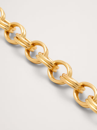 Pulsera de cadena con doble eslabón ovalado.