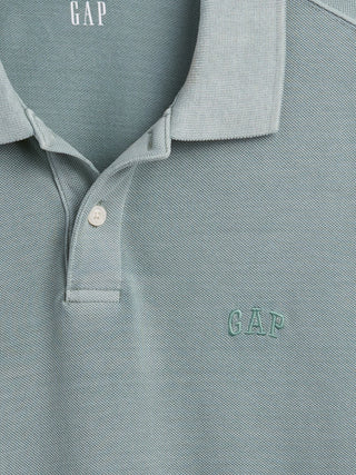 Pique Polo Shirt with Logo