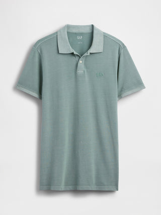 Pique Polo Shirt with Logo