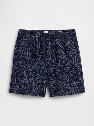 Shorts fáciles de mezcla de lino de 7".