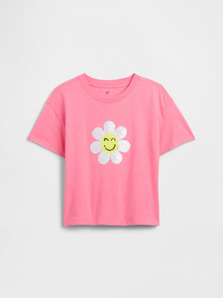 Camiseta con gráfico extragrande para niños.