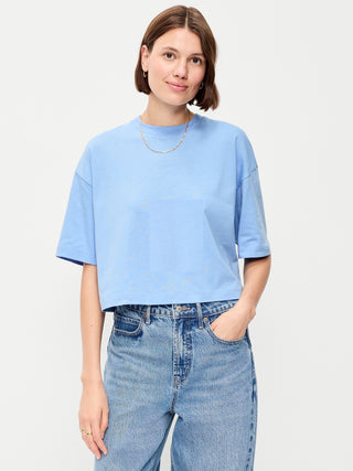 Camiseta Oversized Manga Corta de Algodón