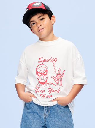 Camiseta Manga Corta con Gráfico Marvel Spider-Man, Niño