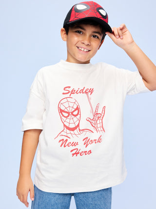 Camiseta Manga Corta con Gráfico Marvel Spider-Man, Niño
