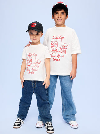 Camiseta Manga Corta con Gráfico Marvel Spider-Man, Niño